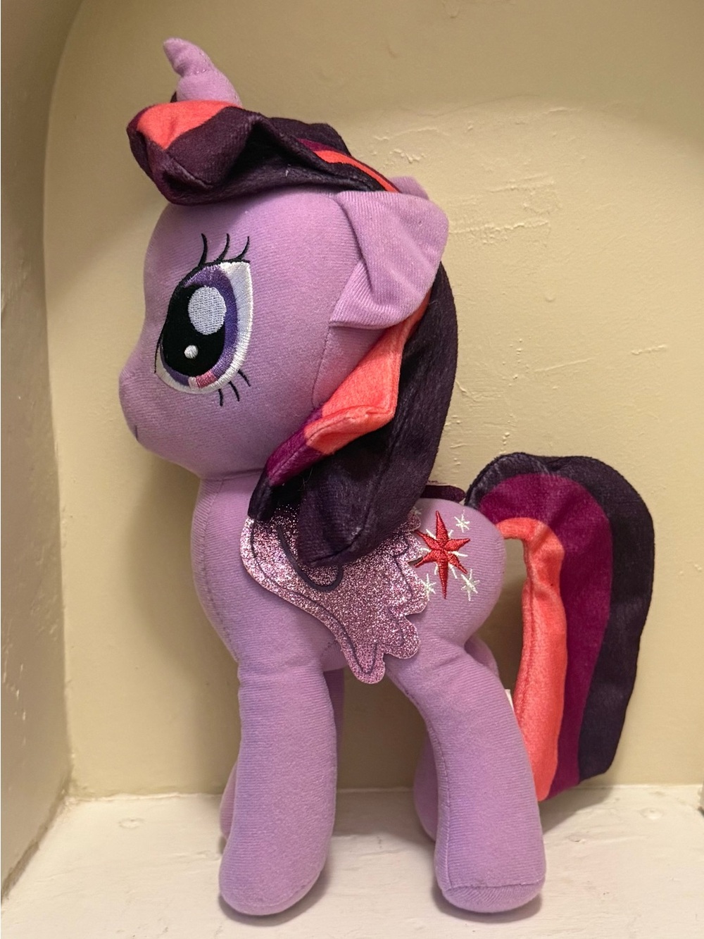 My Little Pony Purple Twilight Sparkle Plush with Pink and Dark Purple Mane
